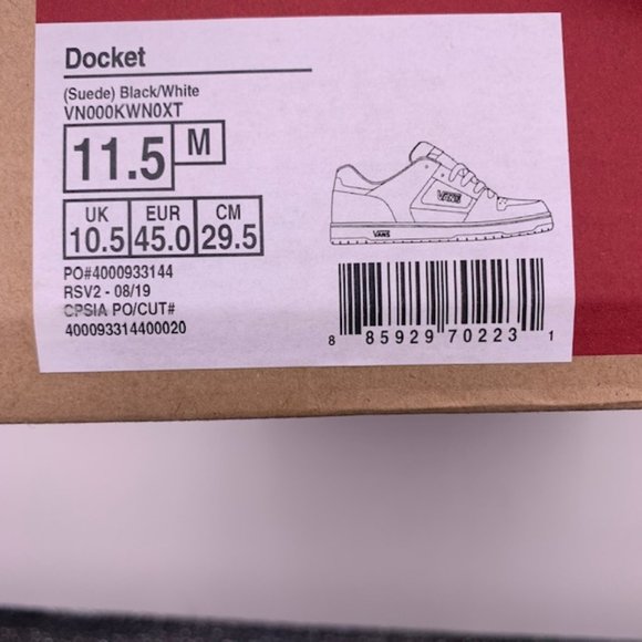 Vans Docket Skate Shoes Suede - Picture 10 of 10